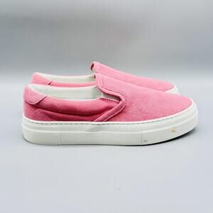 Diemme Shoes Womens 7 Pink Suede Slip On Low Top Platform Casual Comfort Sneaker